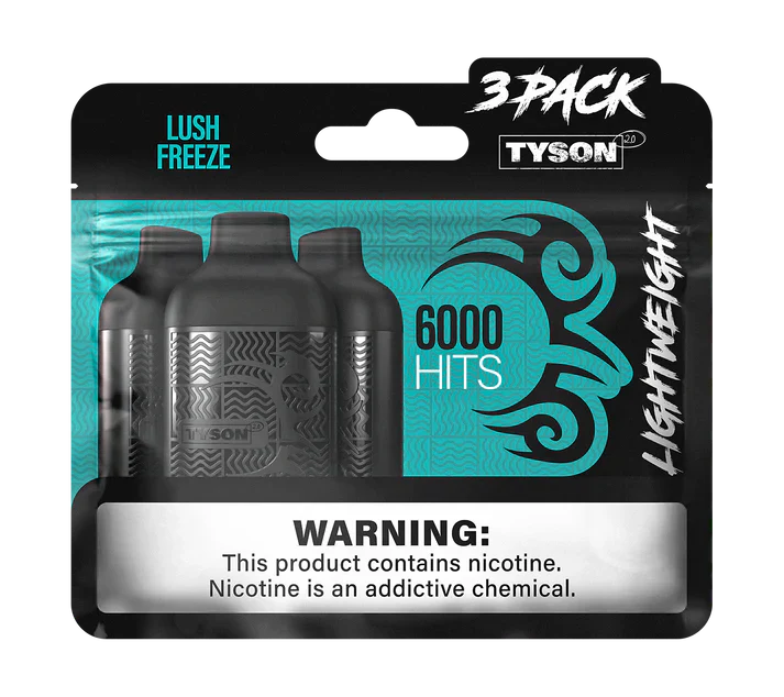 LUSH FREEZE TYSON 2.0 VAPE Lightweight 3 Pack